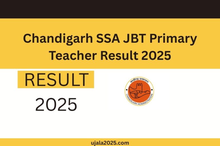 Chandigarh SSA JBT Primary Teacher Result 2025