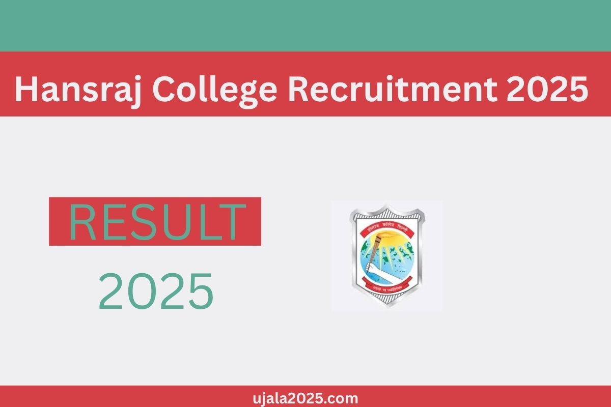 Hansraj College Recruitment 2025