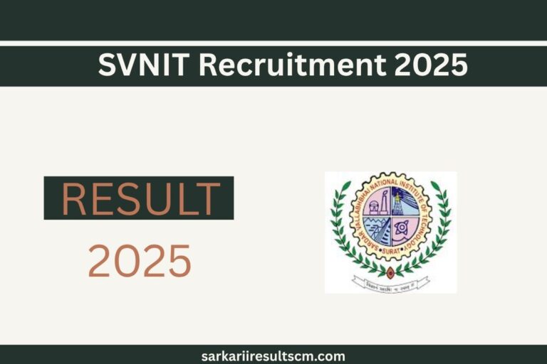 SVNIT Recruitment 2025