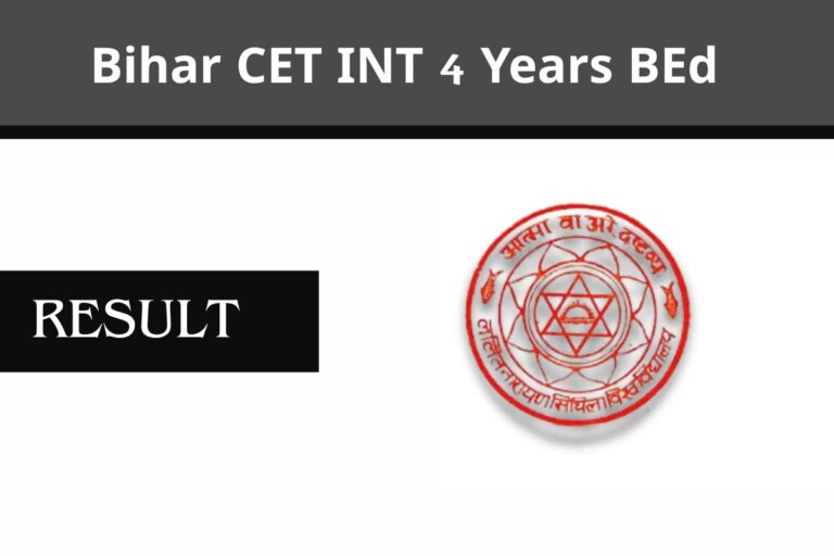 Bihar CET INT 4 Years BEd